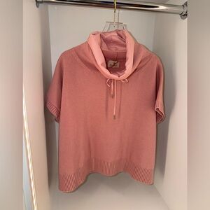 Melange Blush Pink Cowl Neck Sweater